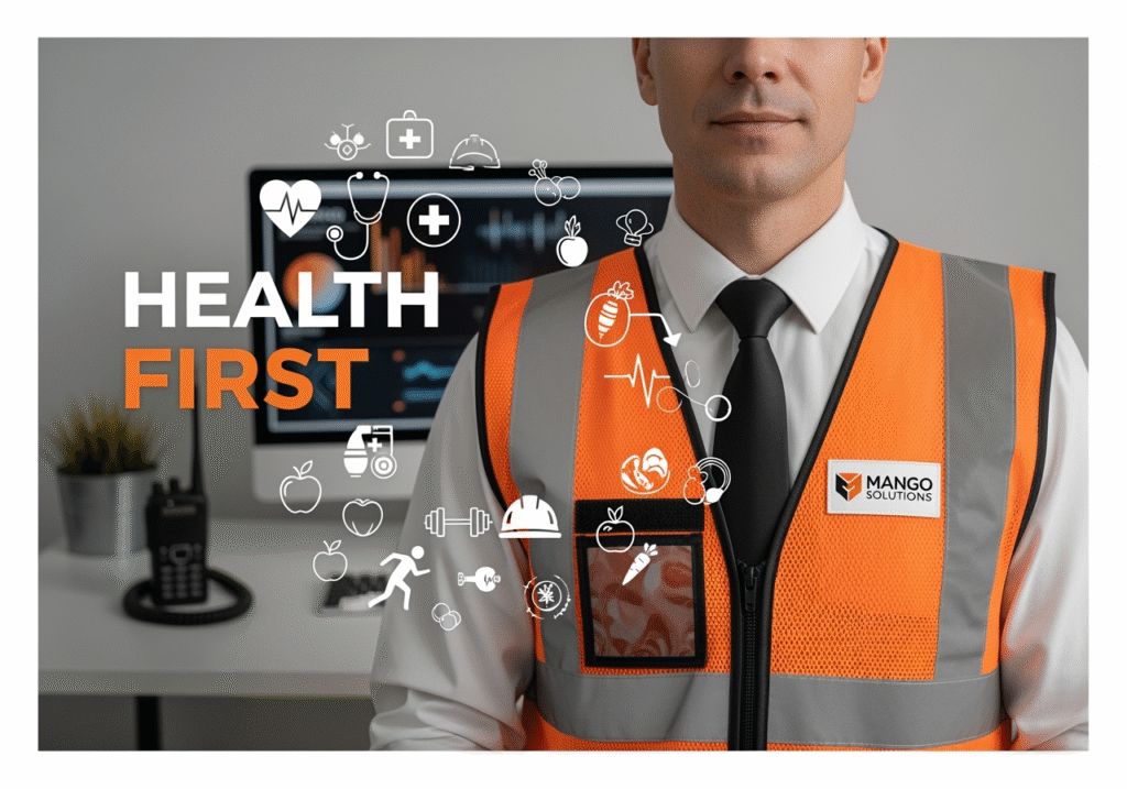 Mango Solutions Health First initiative - promoting workplace wellness and safety-first culture in security industry