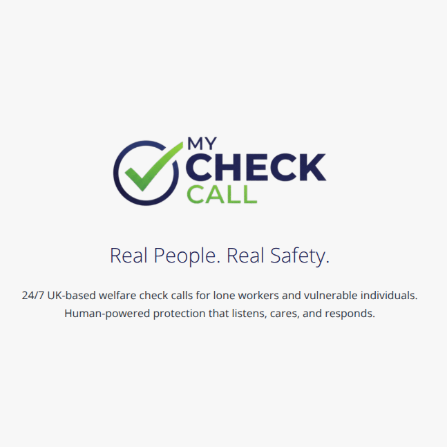 My Check Call company logo representing lone worker safety services.